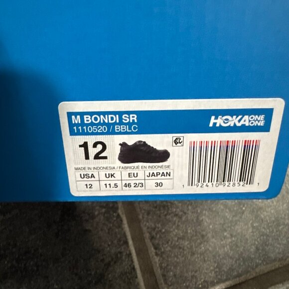 BNIB - Brand New - Hoka Mens Size 12 - M Bondi SR - Picture 3 of 4